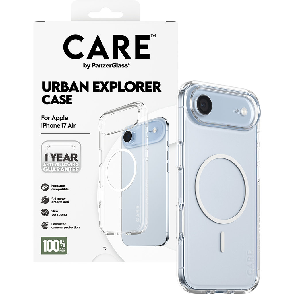 CARE by PanzerGlass Flagship Urban Combat Transp. White MagSafe iPhone 17 Air - Afbeelding 5