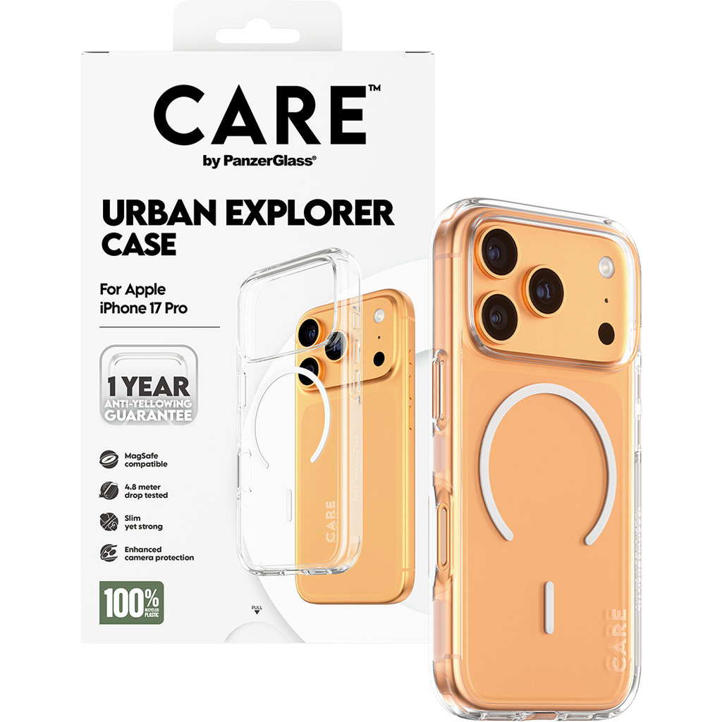 CARE by PanzerGlass Flagship Urban Combat Transp. White MagSafe iPhone 17 Pro - Afbeelding 5