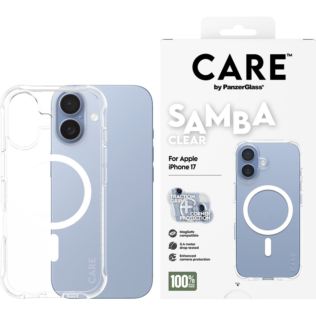 CARE by PanzerGlass Fashionable Case Samba Transparent MagSafe iPhone 17 - Afbeelding 2