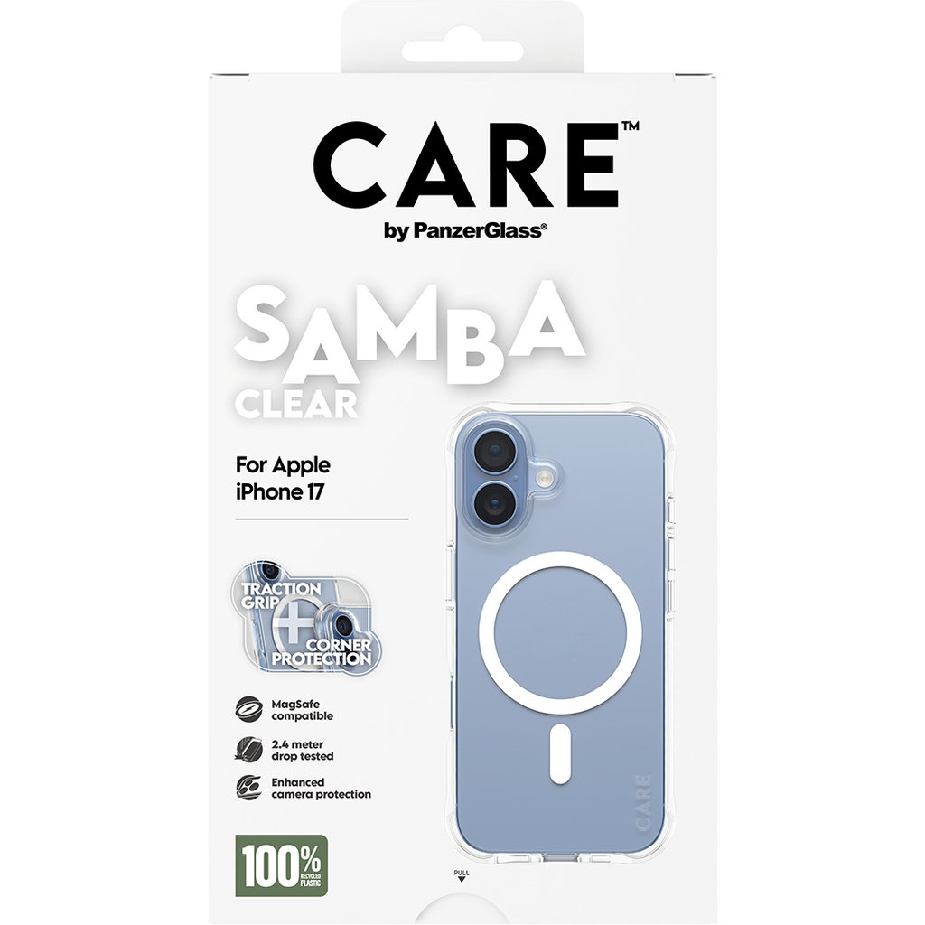CARE by PanzerGlass Fashionable Case Samba Transparent MagSafe iPhone 17 - Afbeelding 3