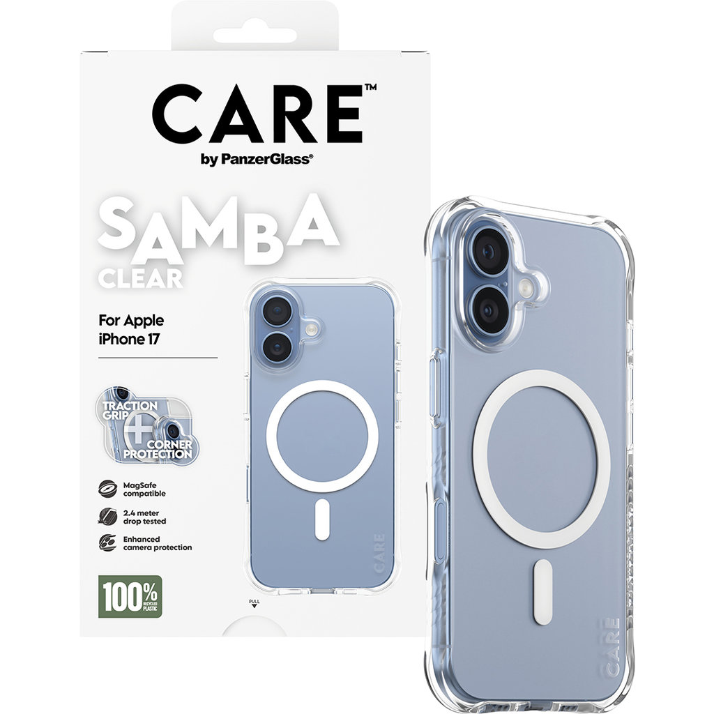 CARE by PanzerGlass Fashionable Case Samba Transparent MagSafe iPhone 17 - Afbeelding 5