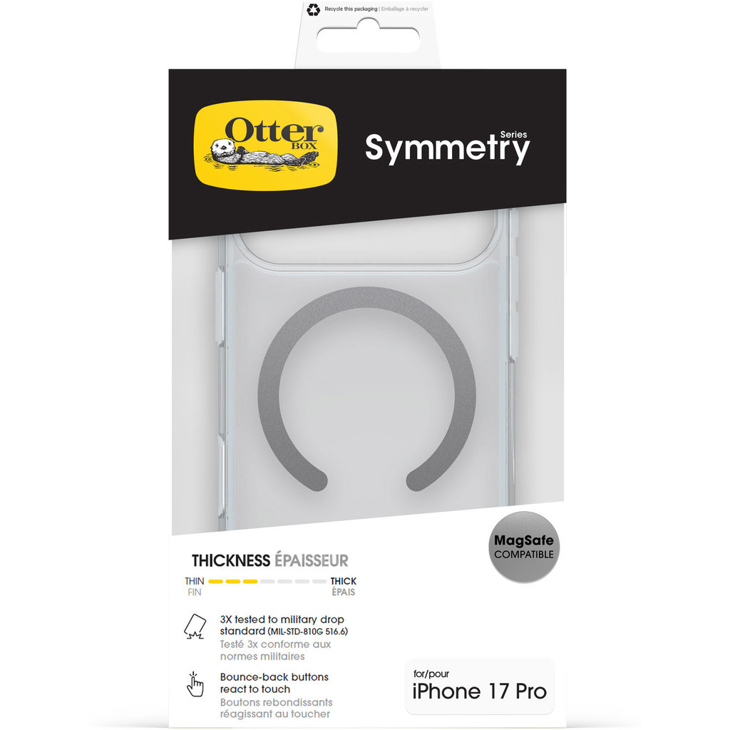 OtterBox Symmetry MagSafe Case Camera Control Apple iPhone 17 Pro Clear - Afbeelding 5