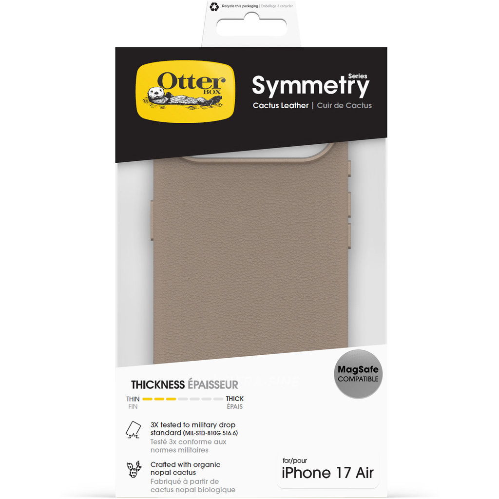 OtterBox Symmetry Cactus Leather Camera Control Case Apple iPhone Air Light Grey - Afbeelding 5