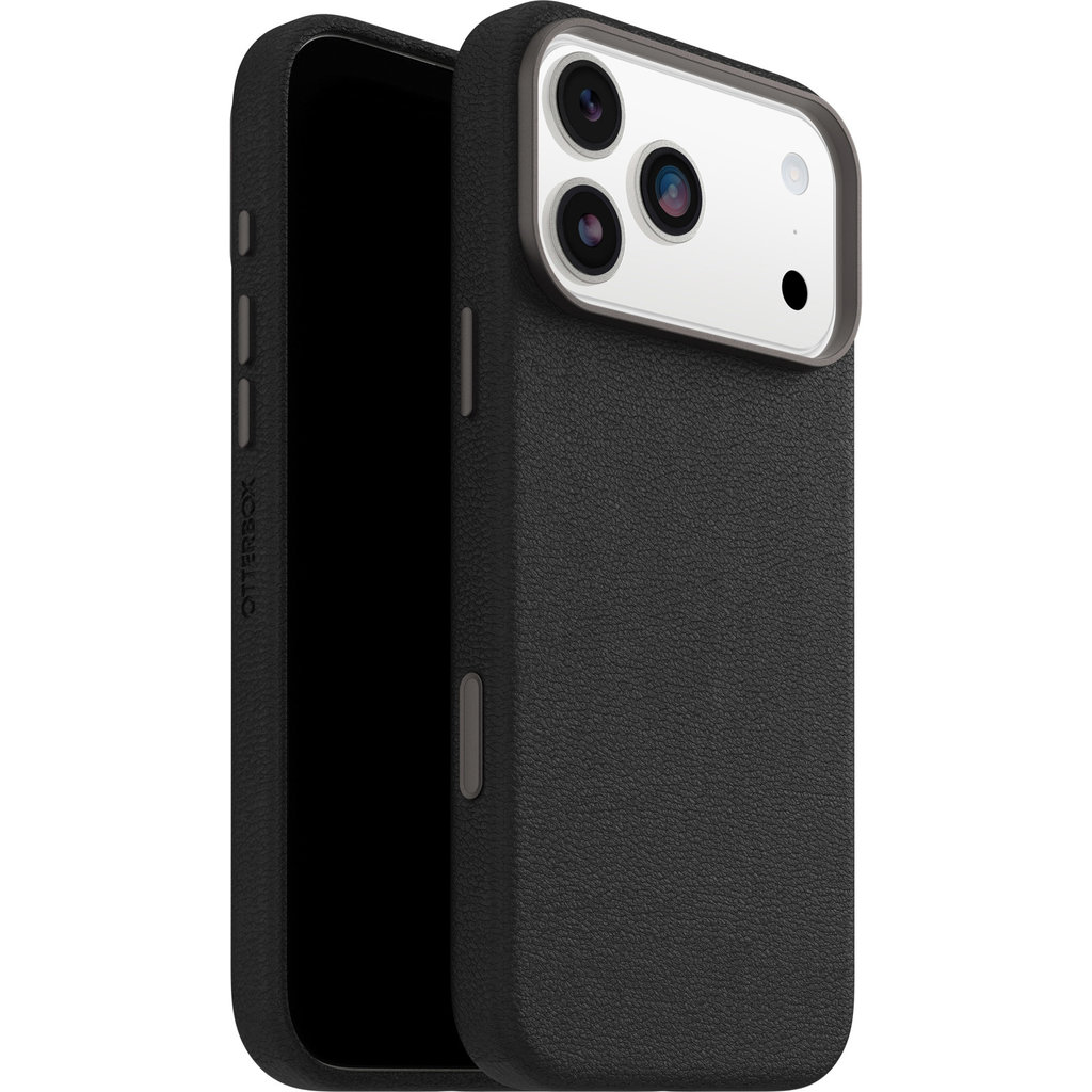OtterBox Symmetry Cactus Leather Camera Control Case Apple iPhone 17 Pro Max Black