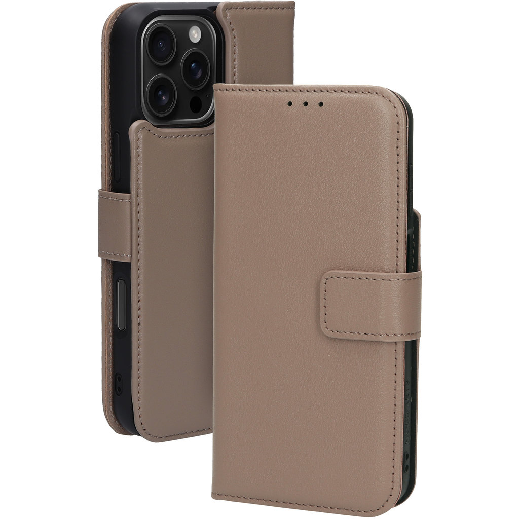Mobiparts Leather 2 in 1 Wallet Case Apple iPhone 16 Pro Max Taupe - Afbeelding 2