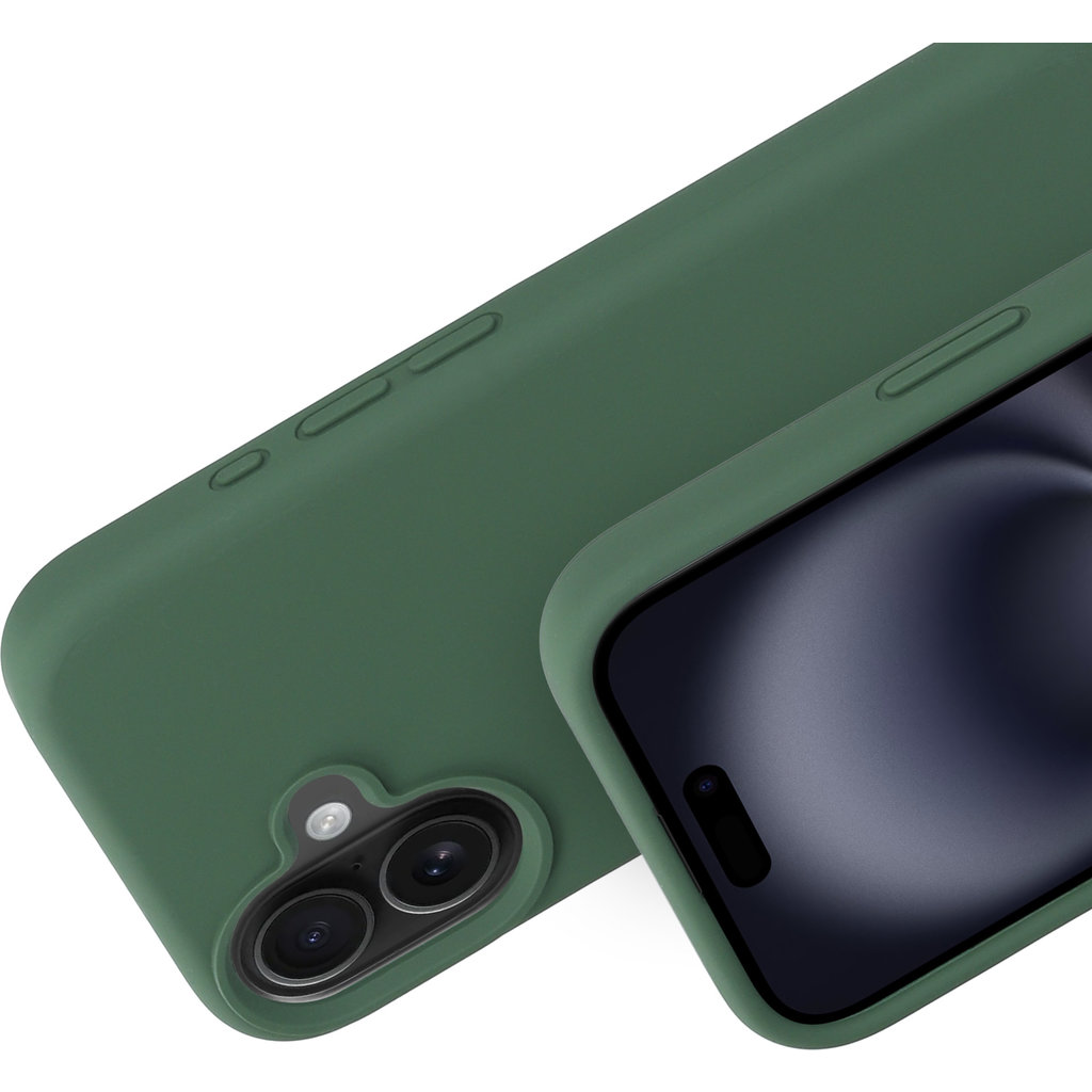 Mobiparts Silicone Cover Apple iPhone 16 Forest Green - Afbeelding 2
