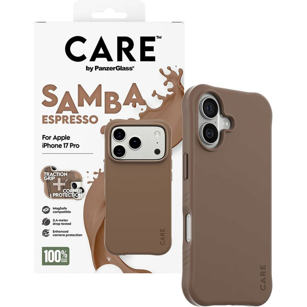 CARE by PanzerGlass Fashionable Case Samba Espresso MagSafe iPhone 17 Pro - Afbeelding 10