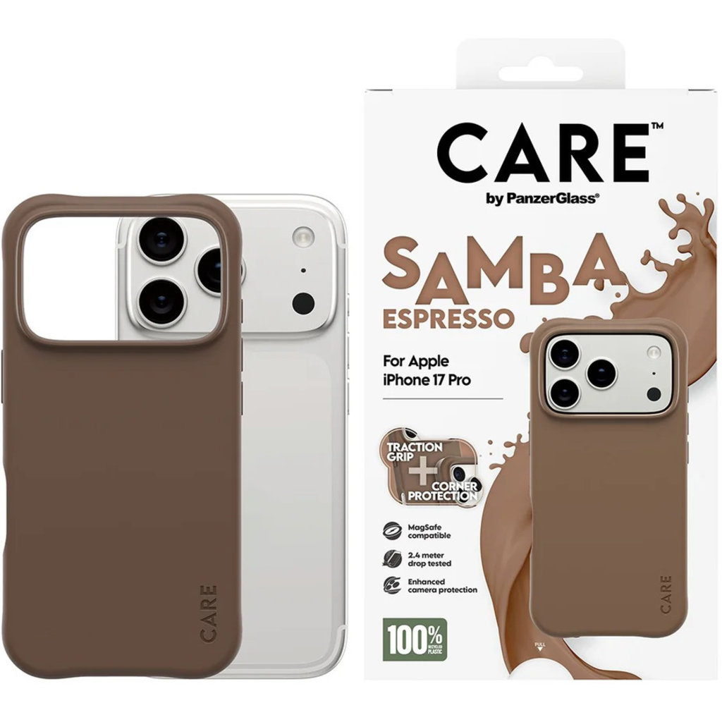CARE by PanzerGlass Fashionable Case Samba Espresso MagSafe iPhone 17 Pro - Afbeelding 7