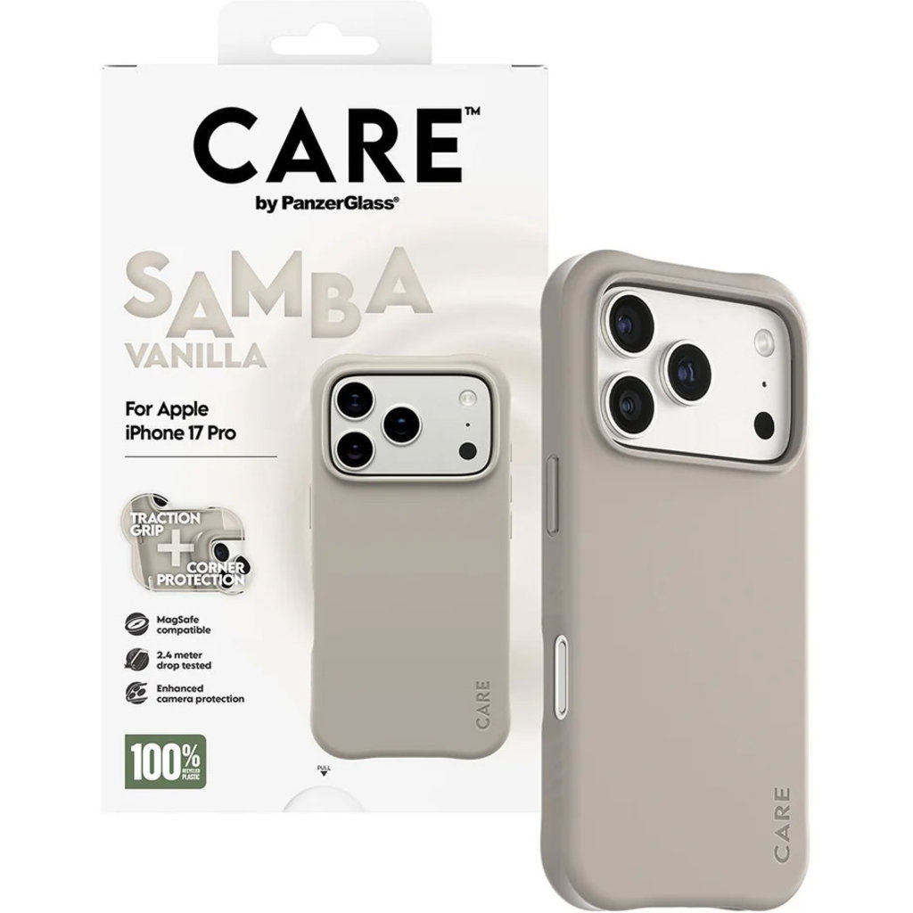 CARE by PanzerGlass Fashionable Case Samba Vanilla MagSafe iPhone 17 Pro - Afbeelding 10