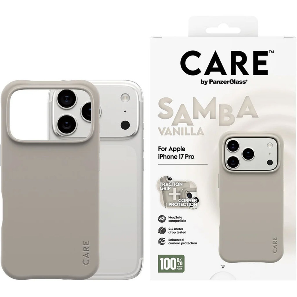 CARE by PanzerGlass Fashionable Case Samba Vanilla MagSafe iPhone 17 Pro - Afbeelding 7