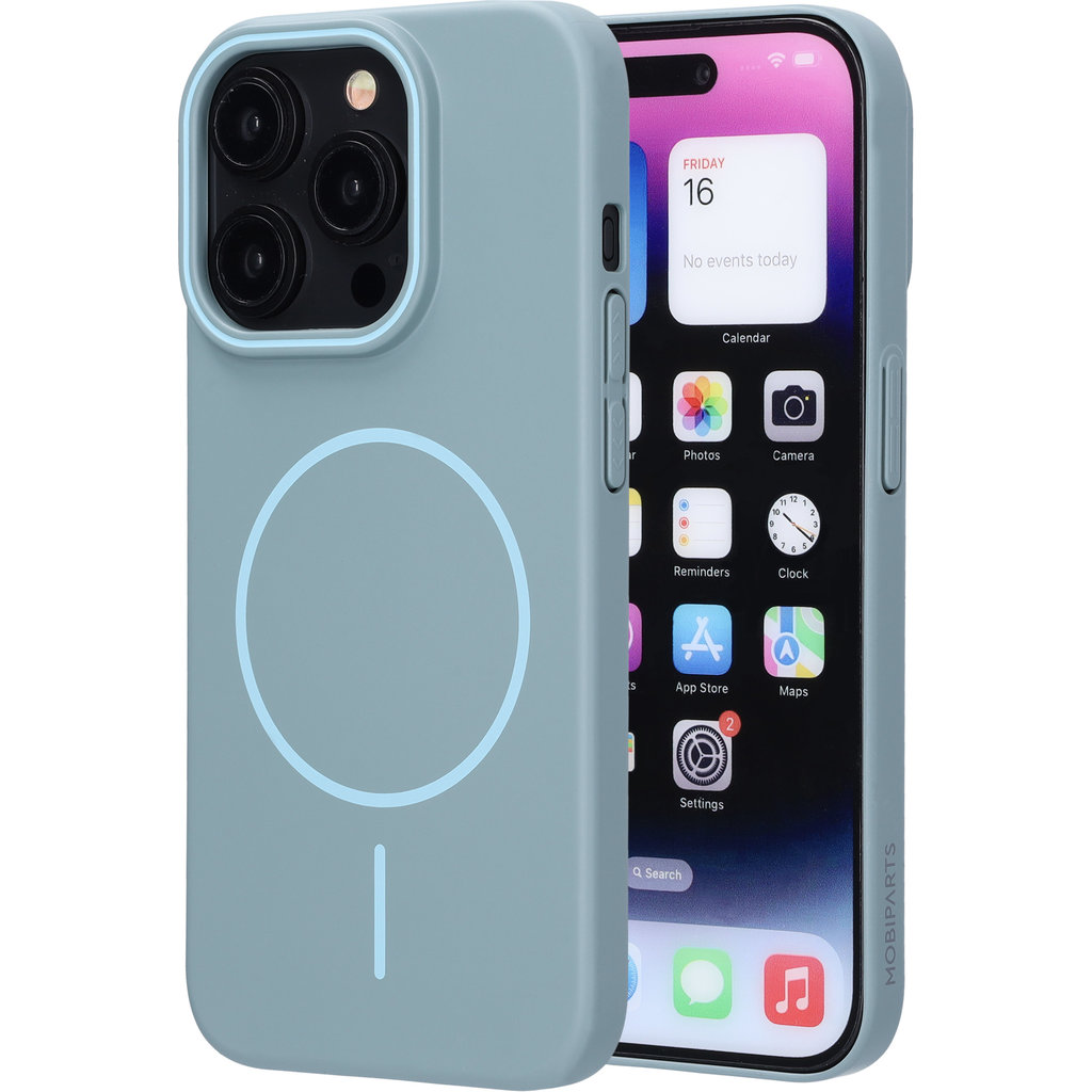 Mobiparts Slim Line Case Apple iPhone 15 Pro (MagSafe Compatible) Sage Green