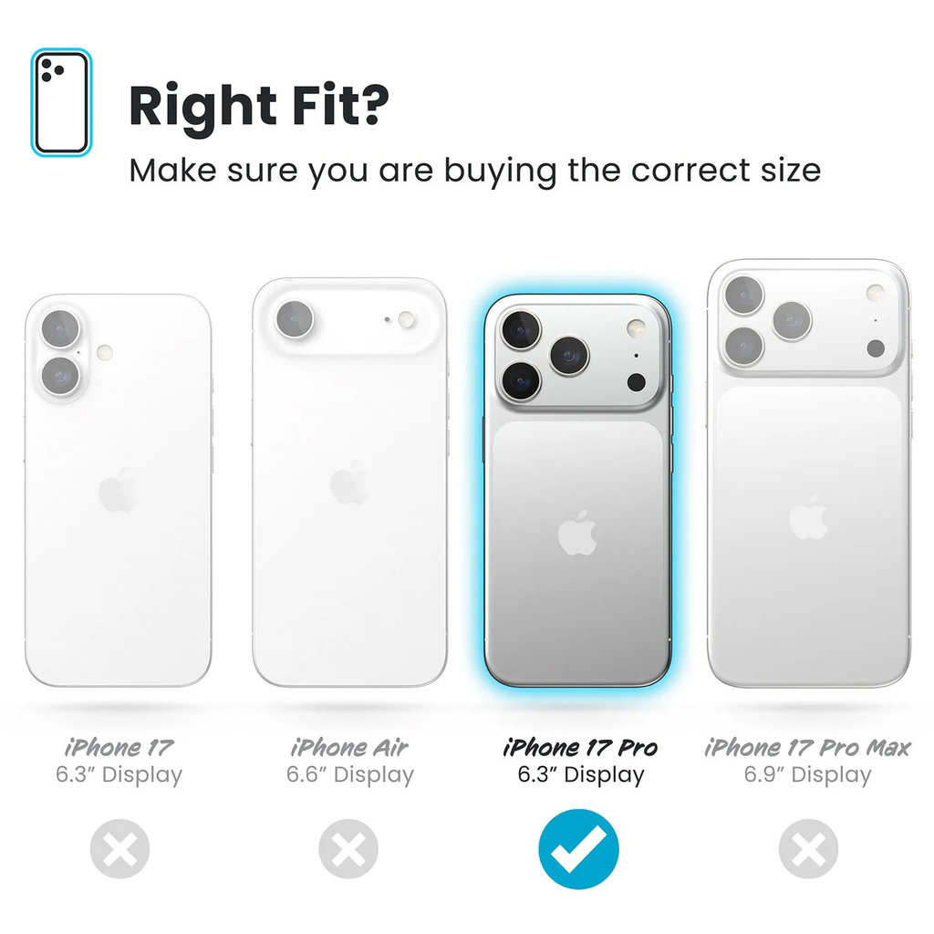 Speck Presidio2 Grip + ClickLock Apple iPhone 17 Pro Blue - with Microban - Afbeelding 6