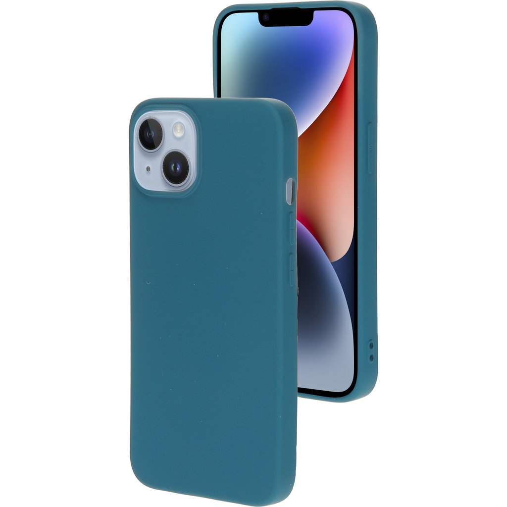 Mobiparts Silicone Cover Apple iPhone 14 Blueberry Blue
