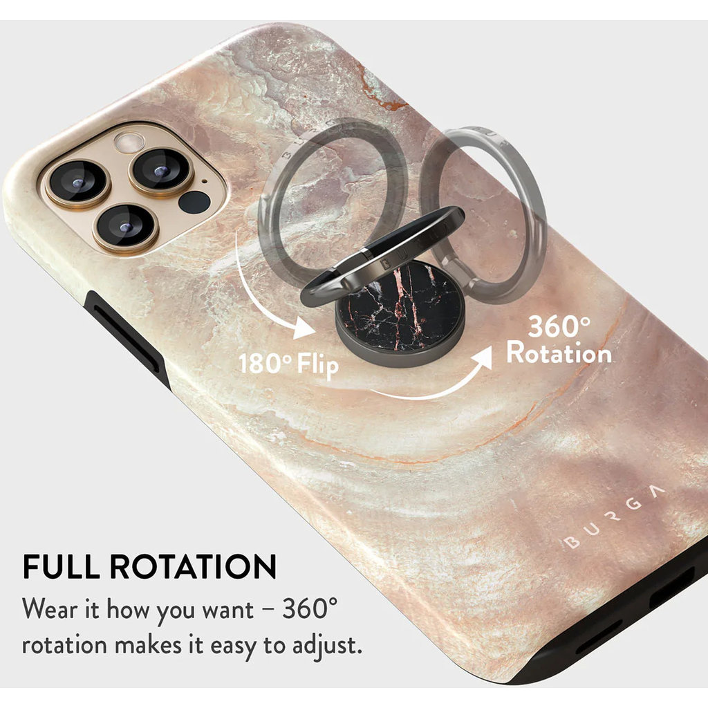Burga Phone Ring Holder - Rose Gold Marble - Afbeelding 3