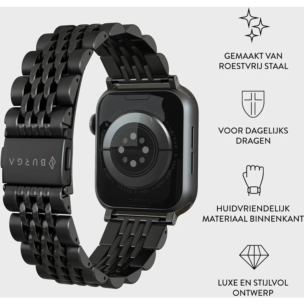 Burga Apple Watch Band Chic Royal Black 38mm / 40mm / 41mm - Afbeelding 2