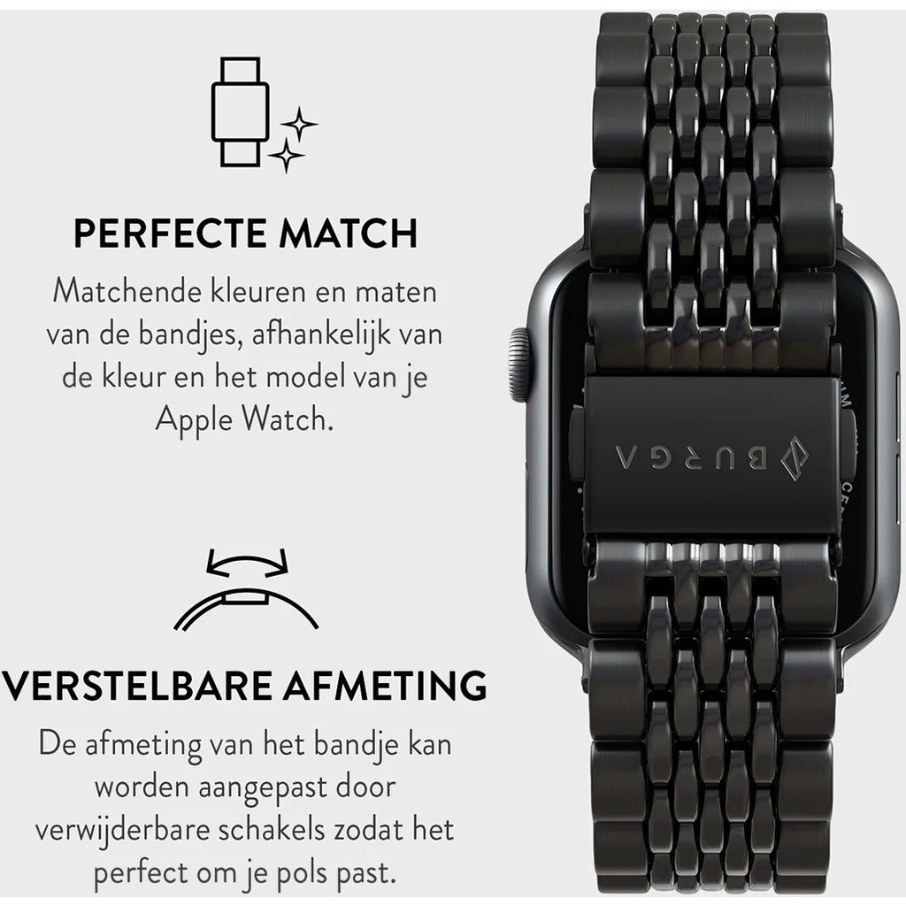 Burga Apple Watch Band Chic Royal Black 38mm / 40mm / 41mm - Afbeelding 3