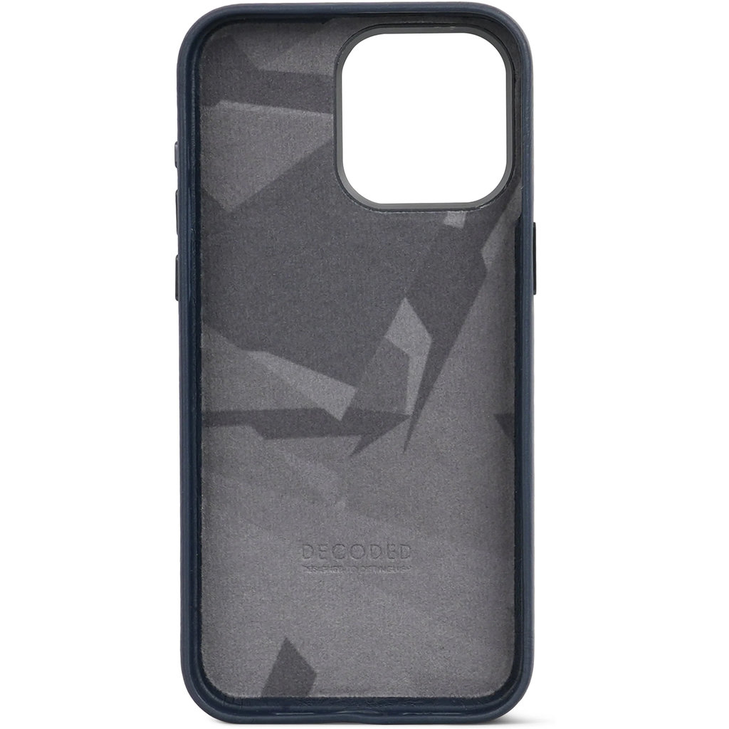 Decoded Leather Backcover Apple iPhone 15 Pro Max Navy - Afbeelding 2