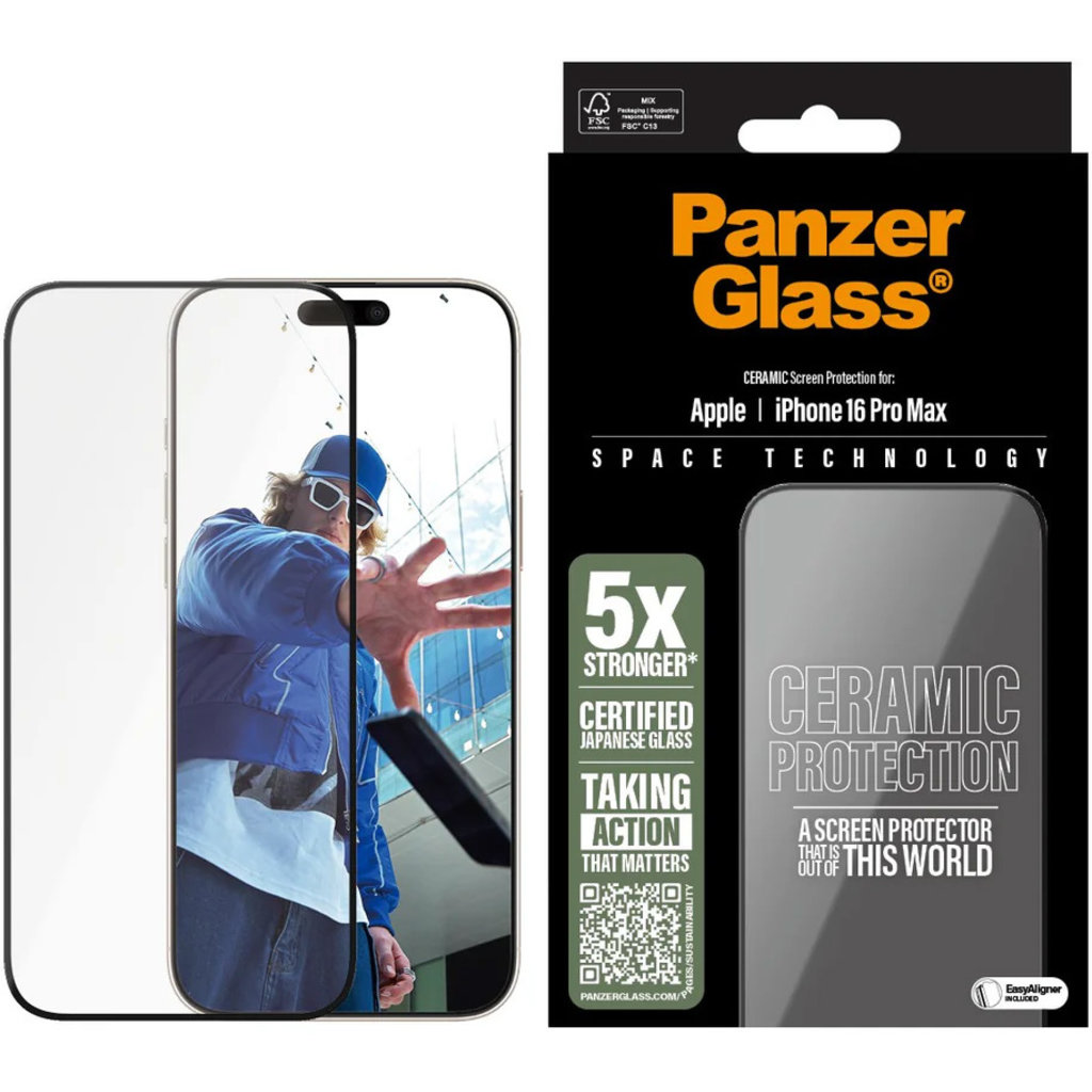 Panzerglass Ceramic Apple iPhone 16 Pro Max - Ultra-Wide Fit - Afbeelding 2