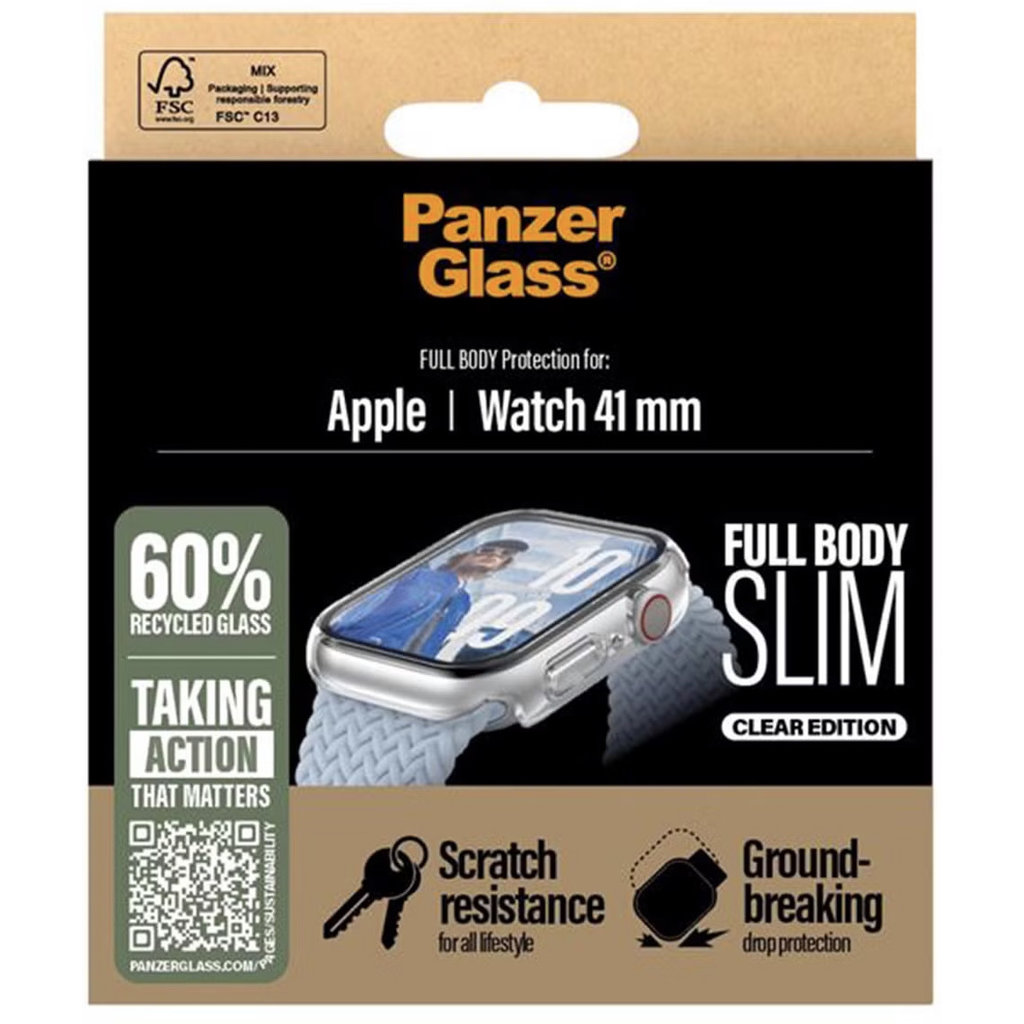 PanzerGlass Full Body Snappie Apple Watch 10 42mm - Slim Transparent