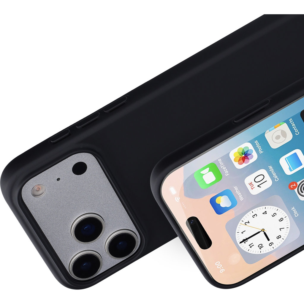 Mobiparts Silicone Cover Apple iPhone 17 Pro Max Black - Afbeelding 2