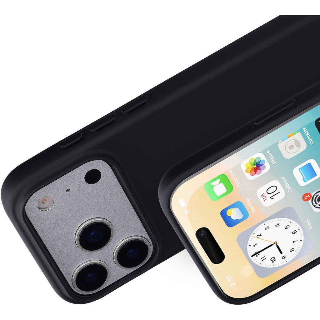 Mobiparts Silicone Cover Apple iPhone 17 Pro Black - Afbeelding 2