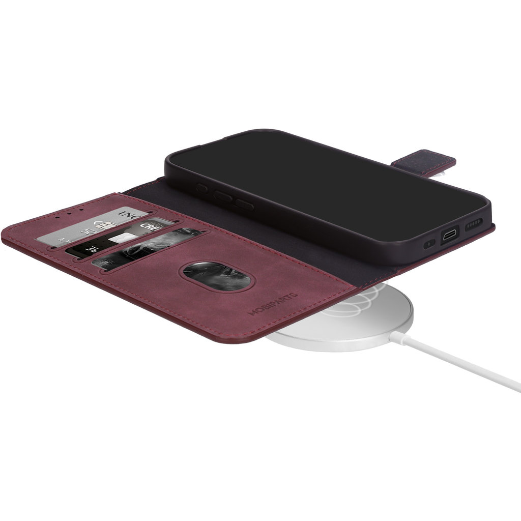 Mobiparts Classic Wallet Case Apple iPhone 17 Velvet Red (MagSafe Compatible) V2 - Afbeelding 4