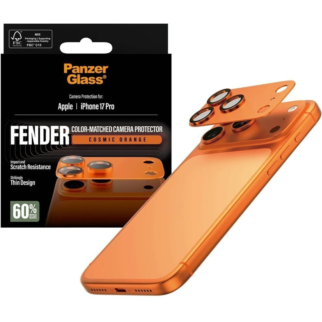 PanzerGlass FENDER Camera Protector Cosmic Orange iPhone 17 Pro - Afbeelding 4