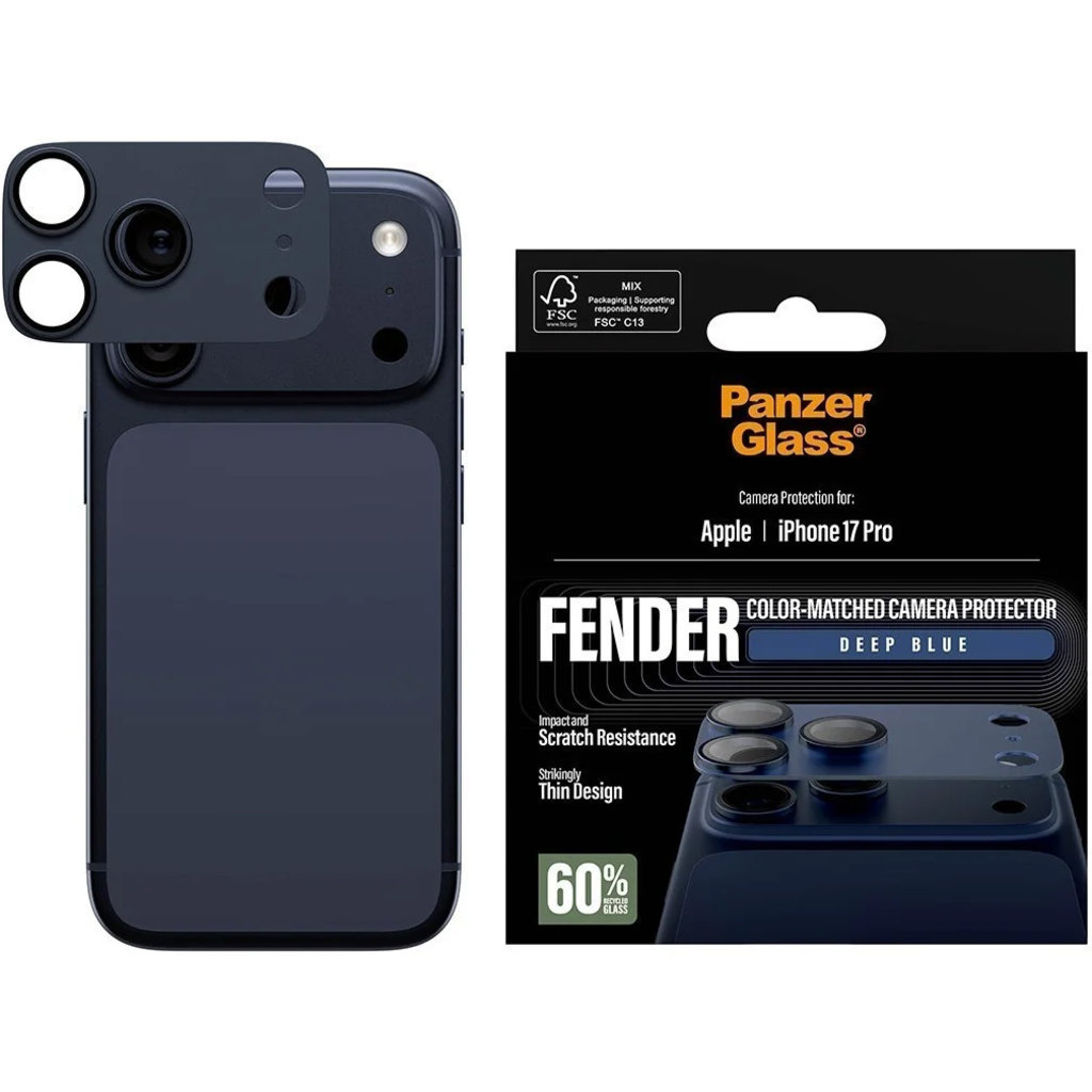 PanzerGlass FENDER Camera Protector Deep Blue iPhone 17 Pro - Afbeelding 2