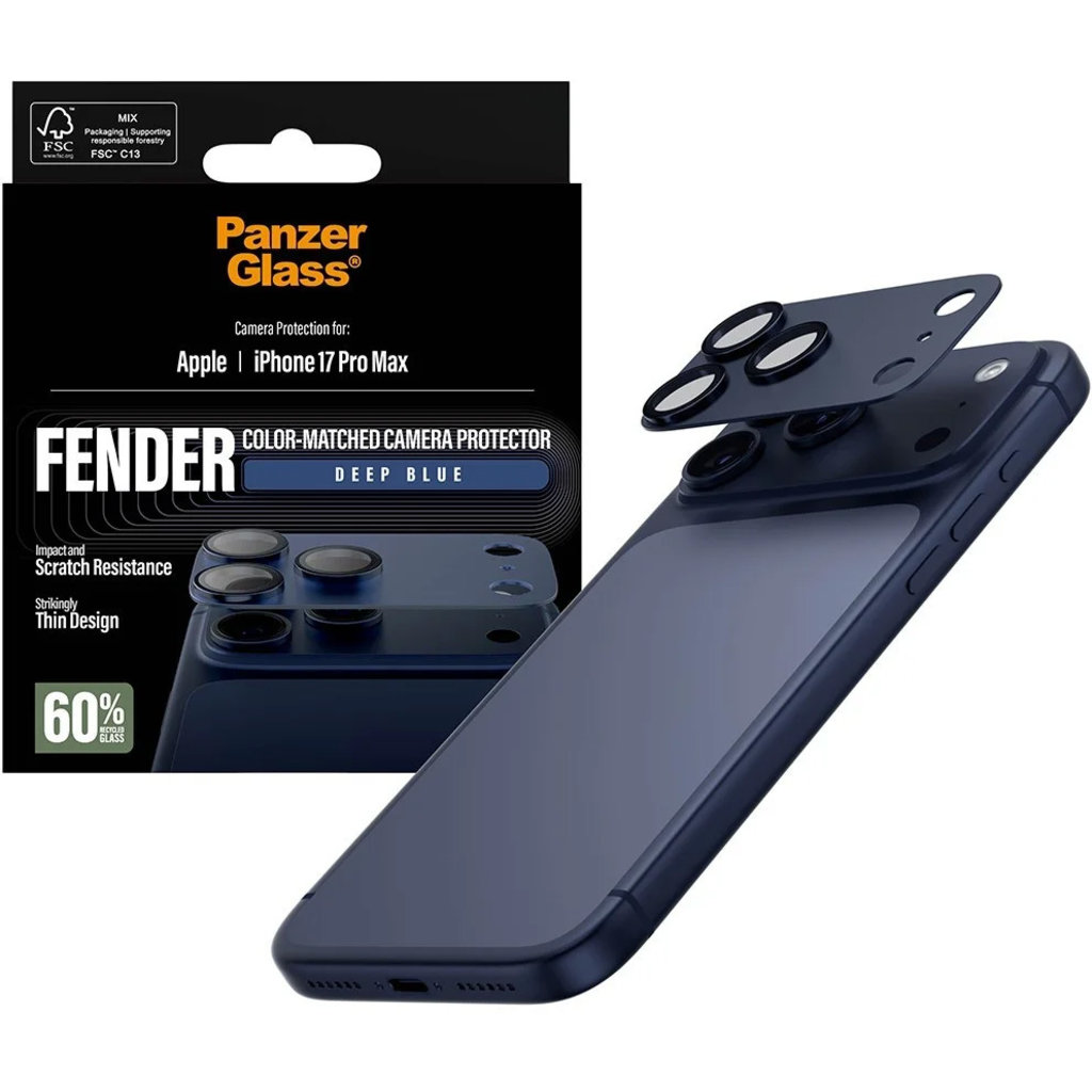 PanzerGlass FENDER Camera Protector Deep Blue iPhone 17 Pro Max - Afbeelding 4