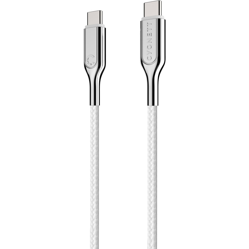 Cygnett Armoured Braided USB-C to USB-C Cable 1m White - Afbeelding 4