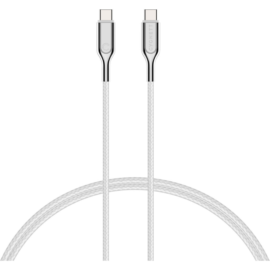 Cygnett Armoured Braided USB-C to USB-C Cable 1m White - Afbeelding 5