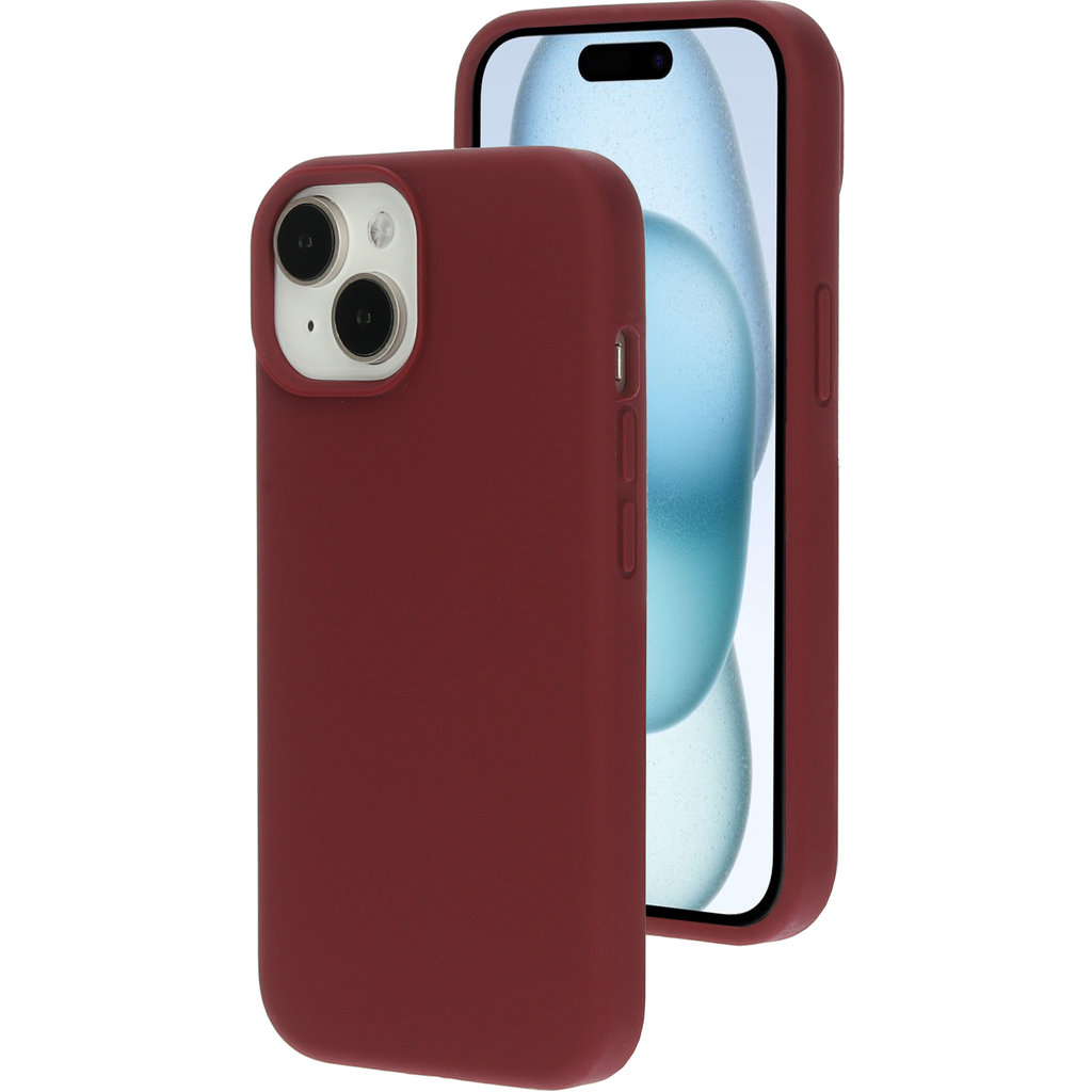 Mobiparts Silicone Cover Apple iPhone 15 Plum Red