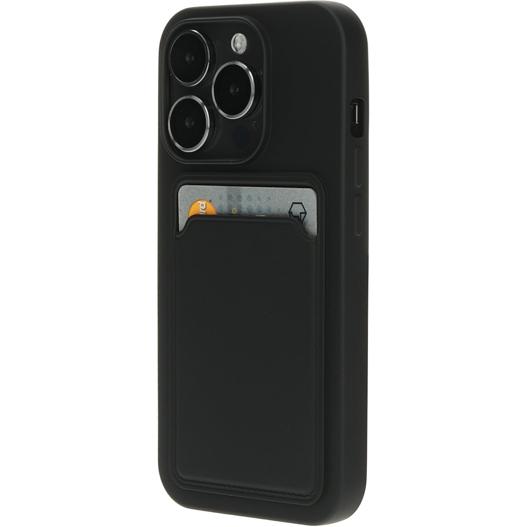 Mobiparts Classic TPU Case with Cardholder Apple iPhone 15 Pro Matt Black - Afbeelding 3