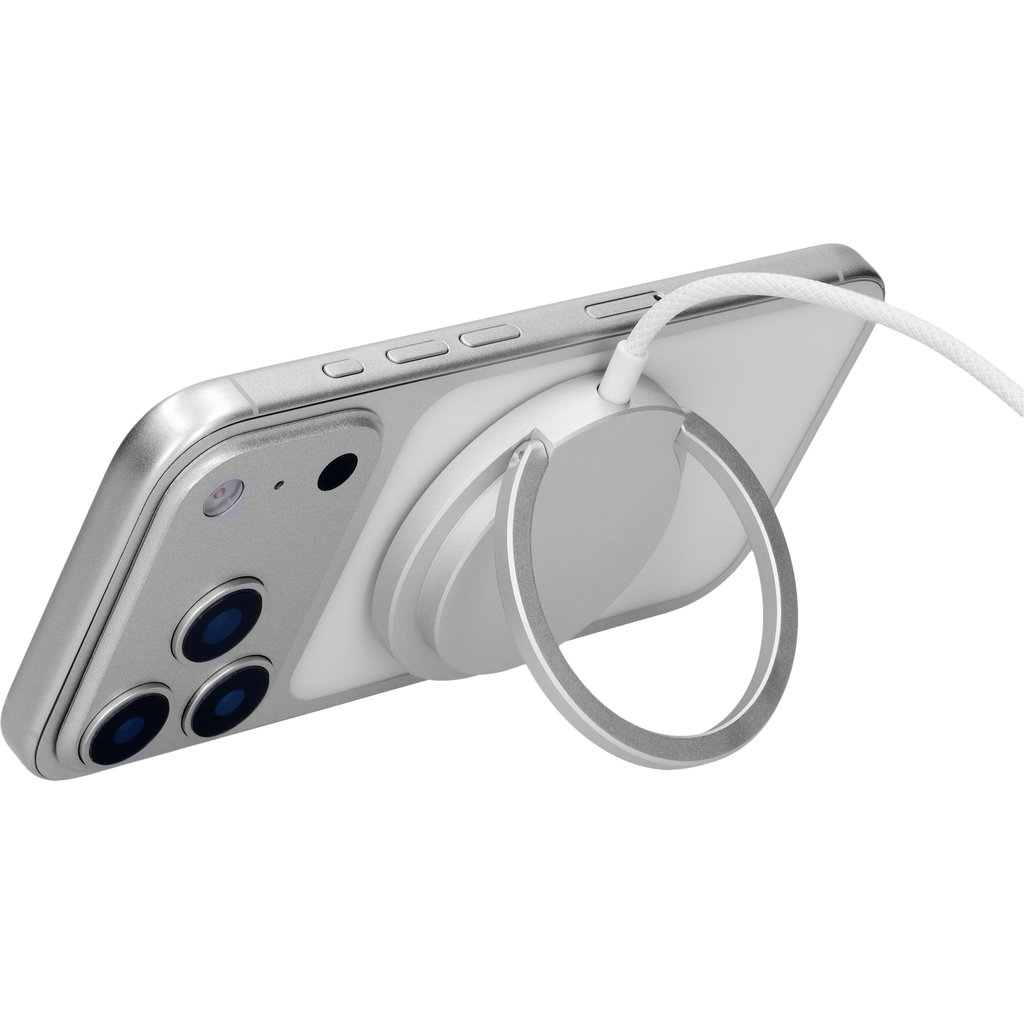 Mobiparts Wireless Charge Pad Aluminum with stand function 25W White - Afbeelding 3