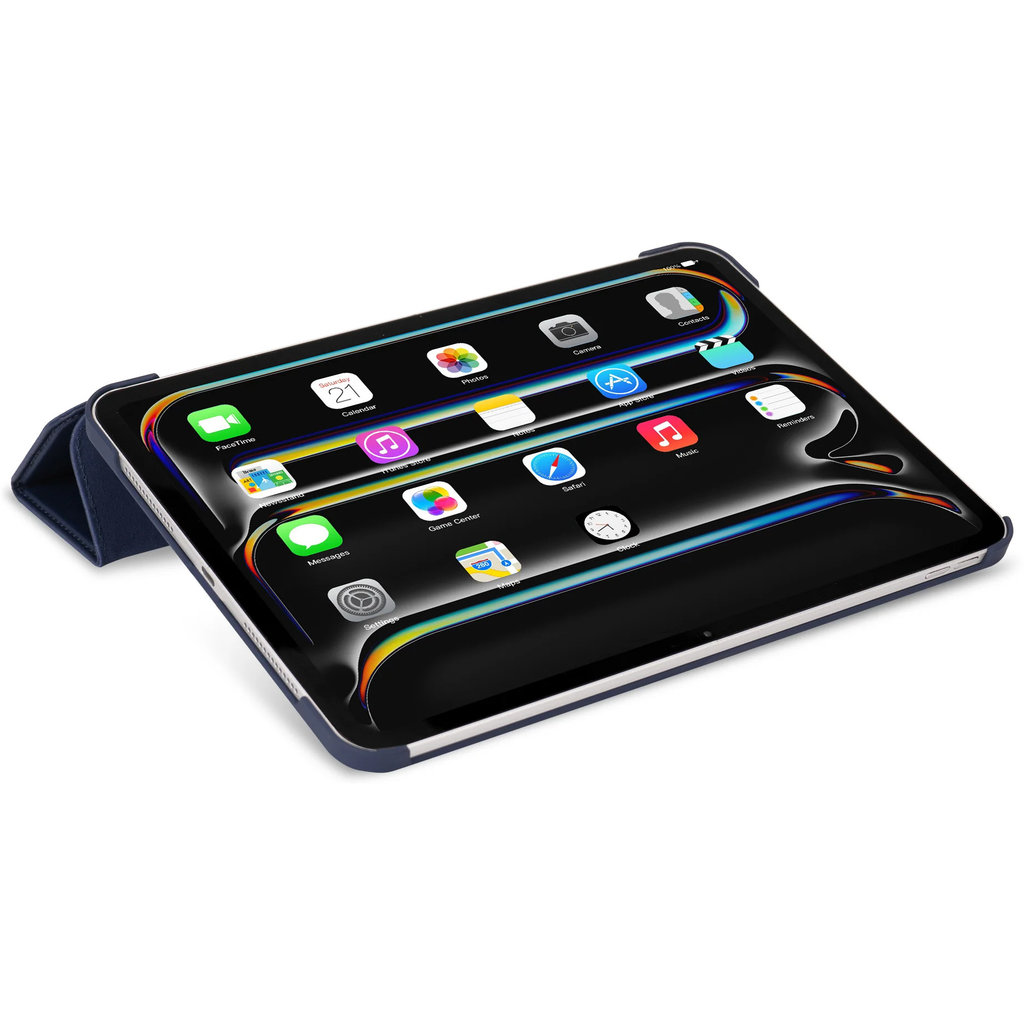 Decoded Textured Sillicon Slim Cover Apple iPad Pro 11 (2024) Navy Peony - Afbeelding 7