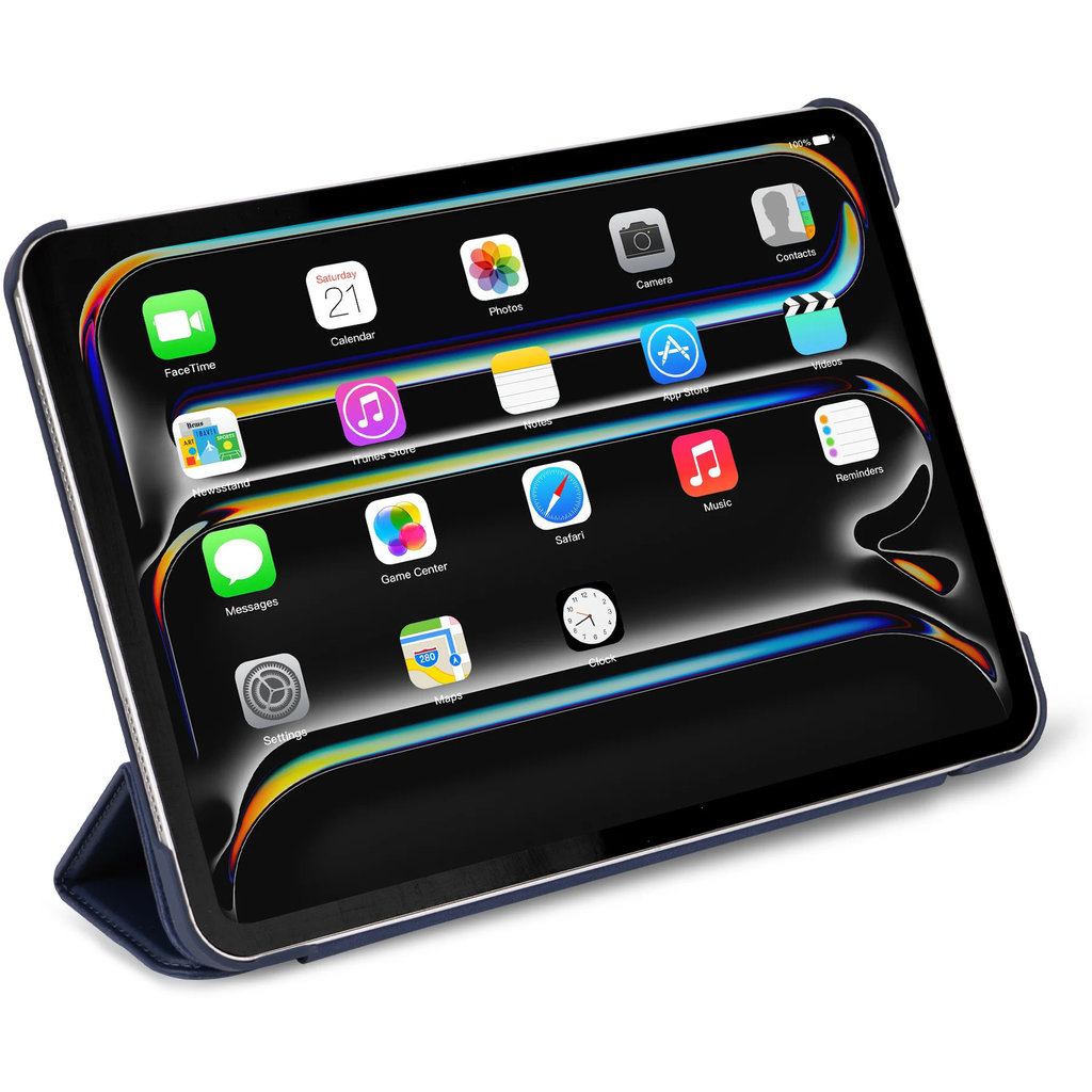 Decoded Textured Sillicon Slim Cover Apple iPad Pro 11 (2024) Navy Peony - Afbeelding 8