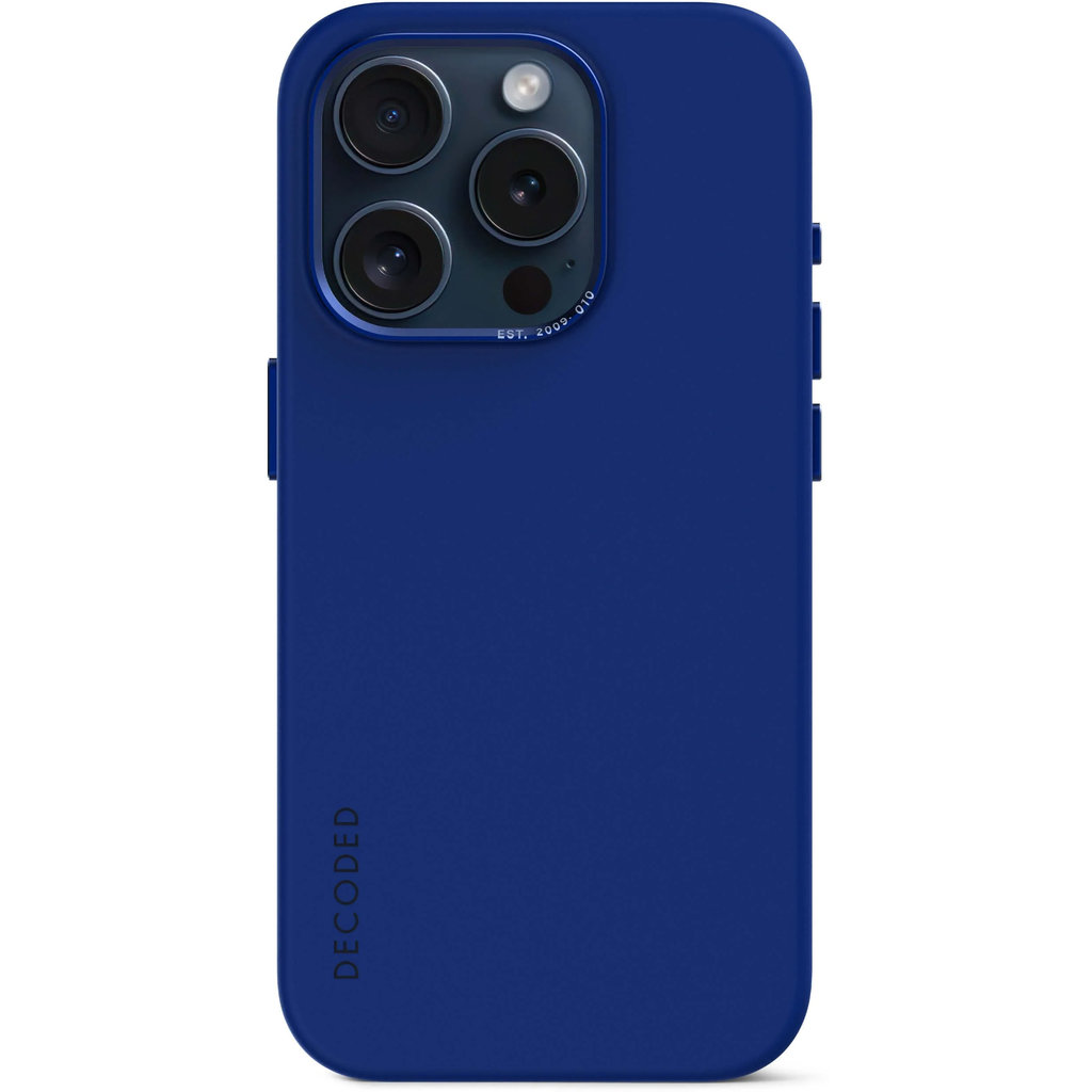 Decoded Silicone Backcover Apple iPhone 15 Pro Galactic Blue