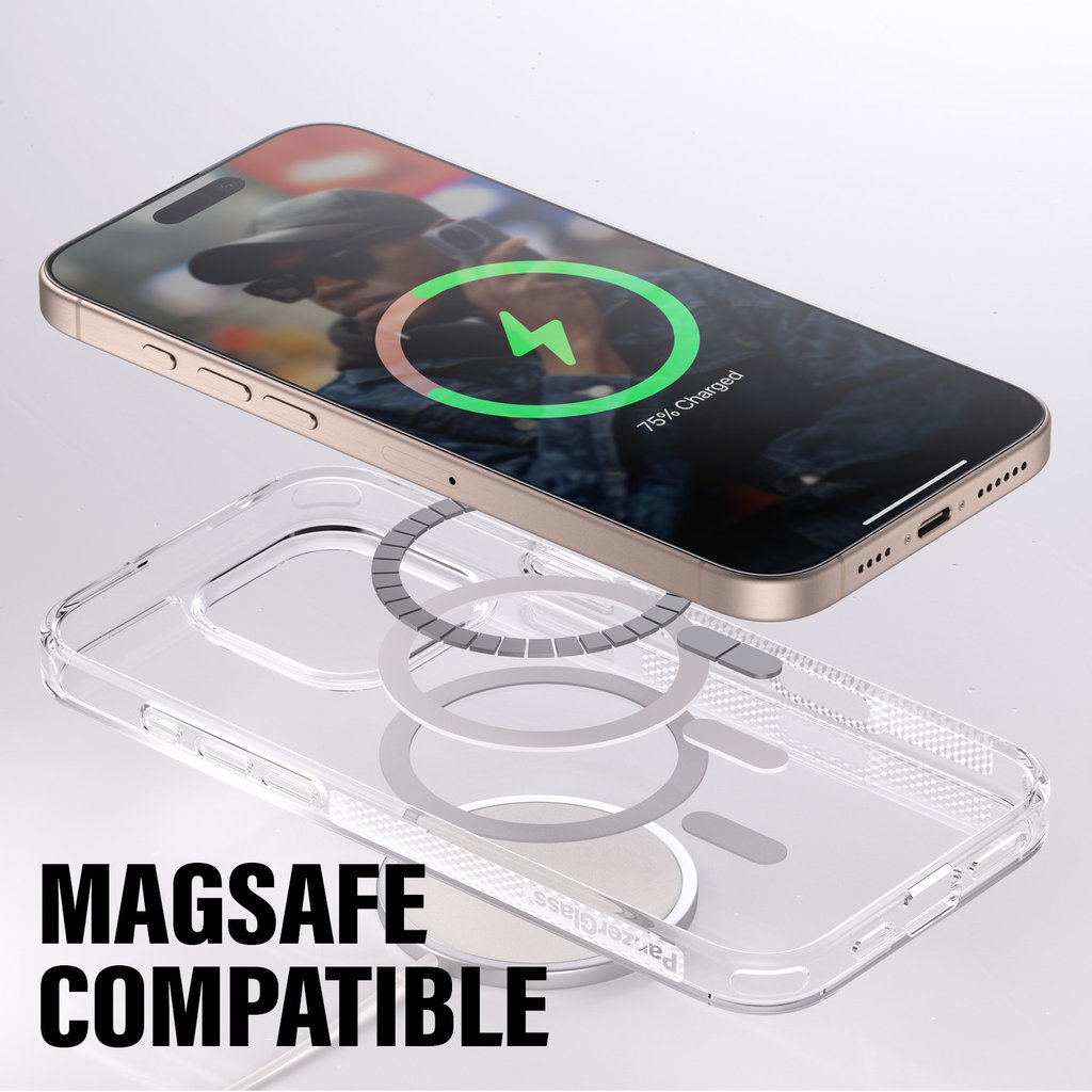 PanzerGlass Apple iPhone 16 Pro Max White MagSafe HardCase Clear - Afbeelding 10