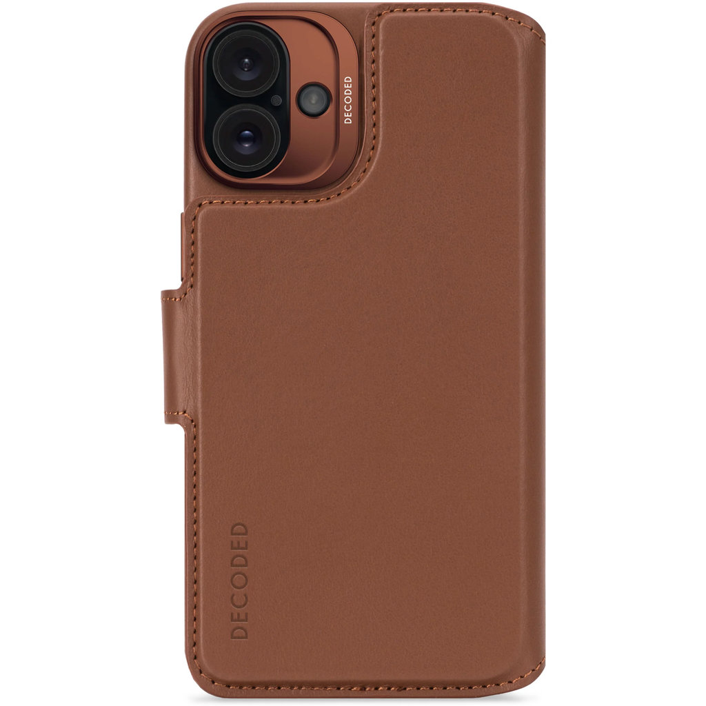 Decoded Leather Detachable Wallet Apple iPhone 16 Plus Tan