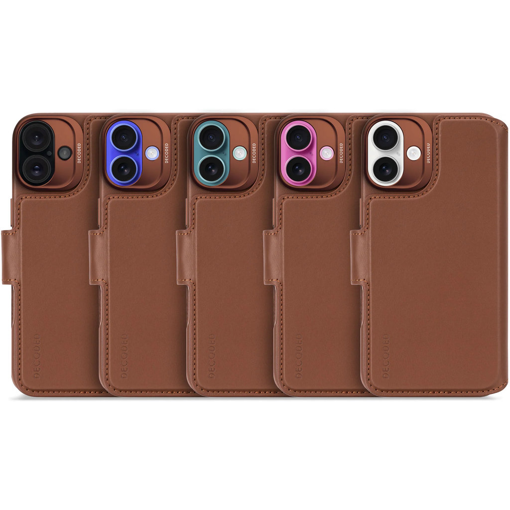 Decoded Leather Detachable Wallet Apple iPhone 16 Plus Tan - Afbeelding 10