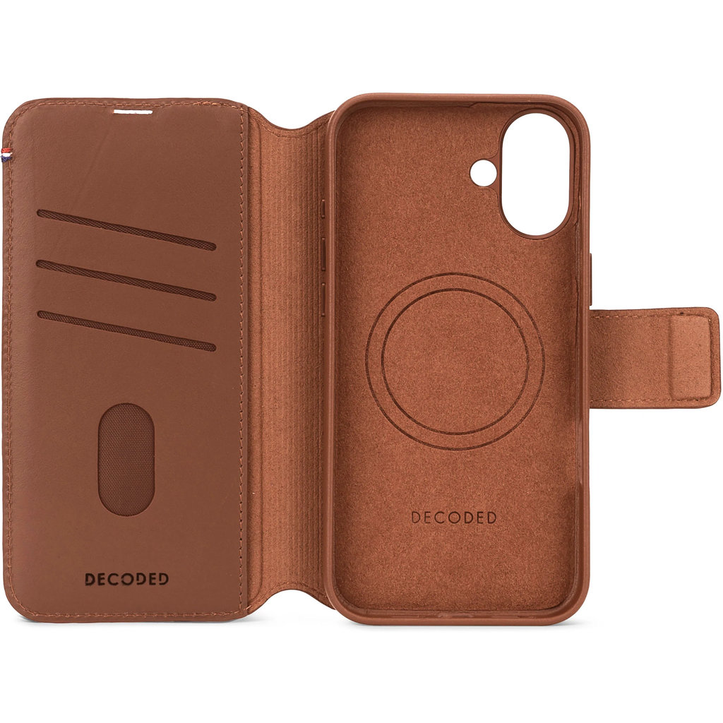 Decoded Leather Detachable Wallet Apple iPhone 16 Plus Tan - Afbeelding 7