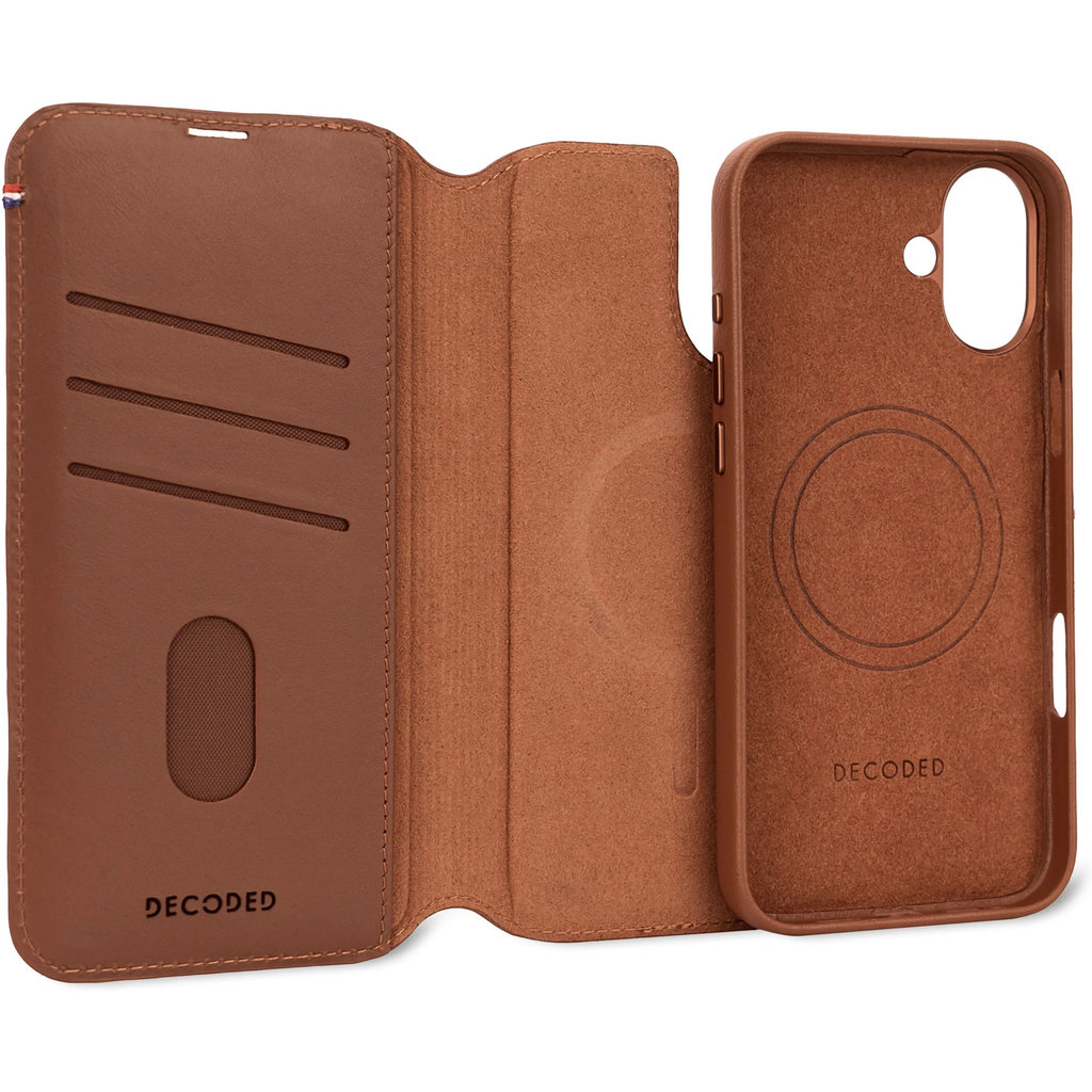 Decoded Leather Detachable Wallet Apple iPhone 16 Plus Tan - Afbeelding 9
