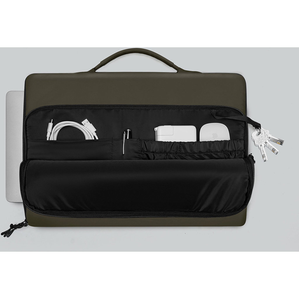 Gaston Luga Dash Cushioned Briefcase 16" - Olive - Afbeelding 2