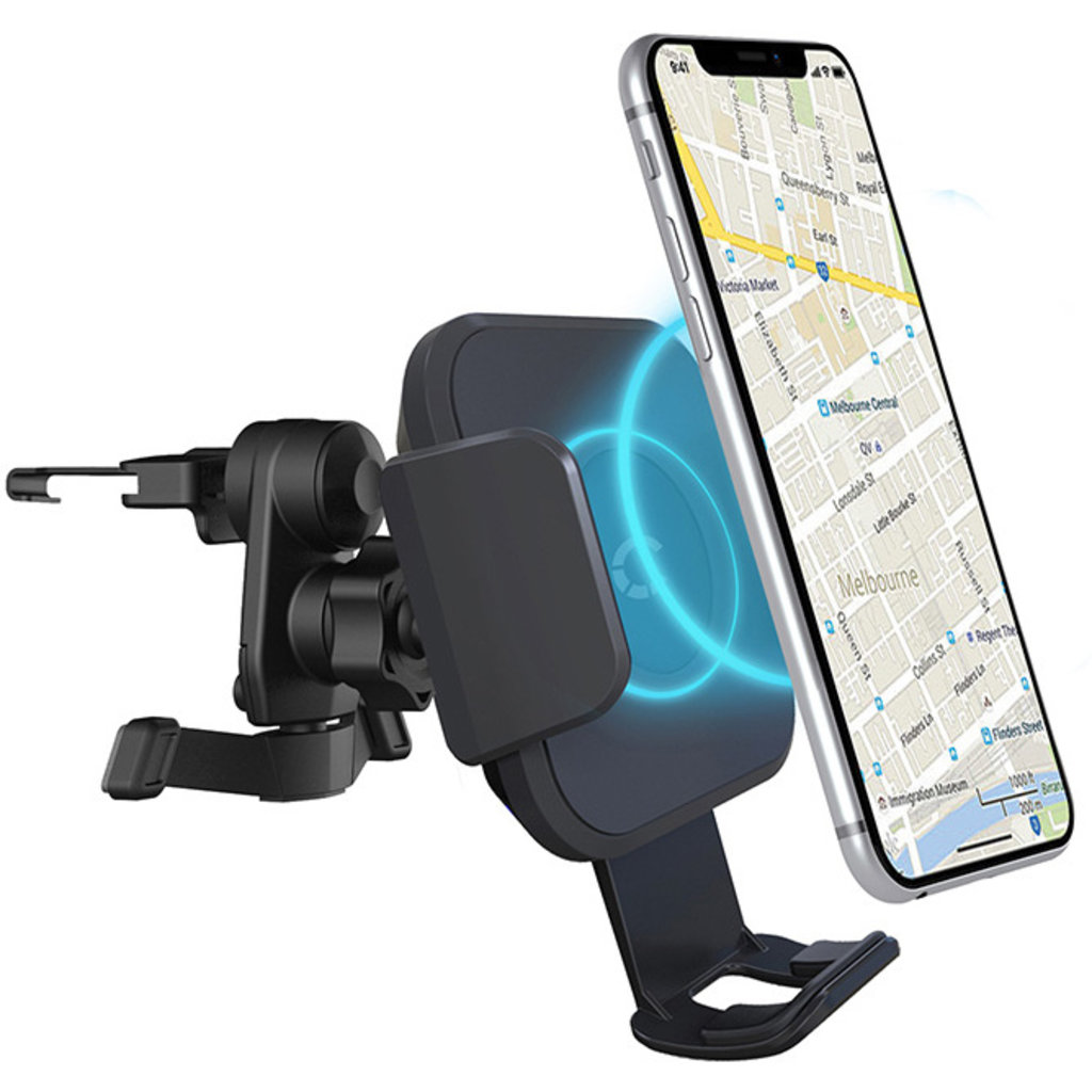 Cygnett Race 10W Wireless Vent Car Charger + QC 3.0 Car Charger
