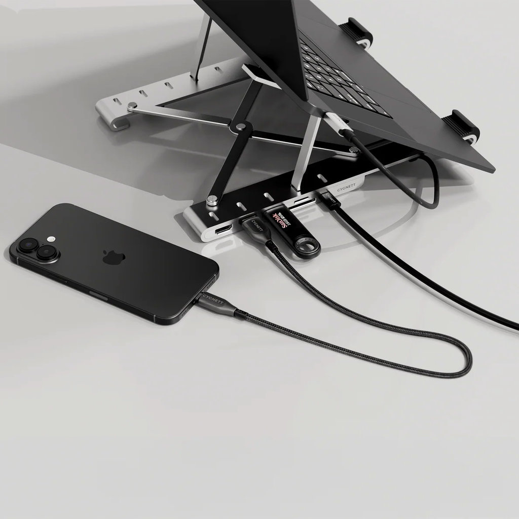 Cygnett Unite FlexMate 7-in-1 Hub With Folding Laptop Riser (Single HDMI) - Afbeelding 2