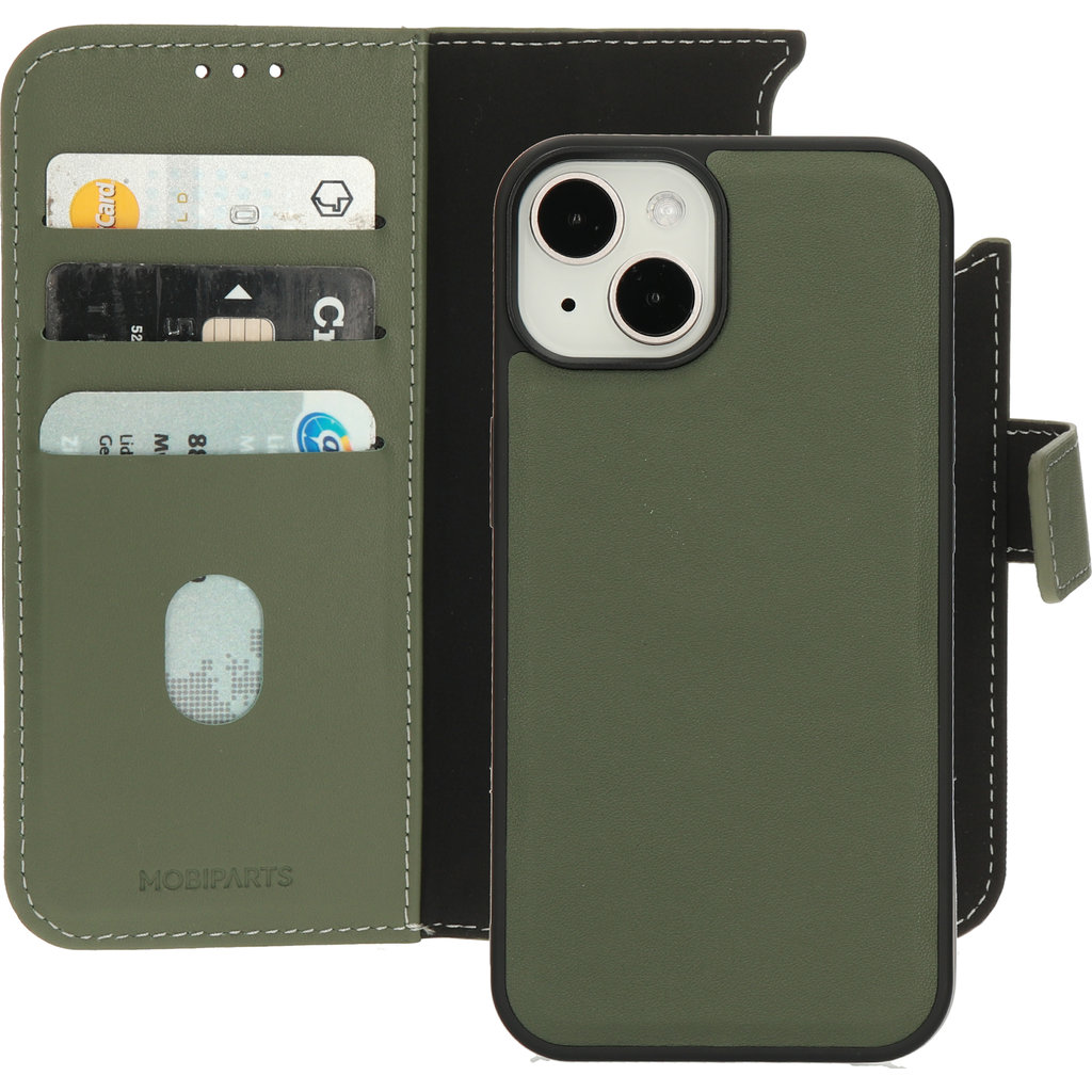Mobiparts Leather 2 in 1 Wallet Case Apple iPhone 14 Green
