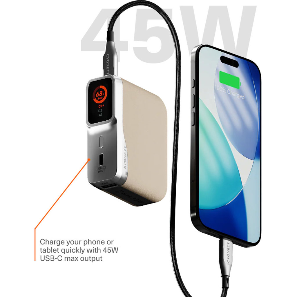 Cygnett Encore 10.000 mAh Power Bank Ivory - Afbeelding 6