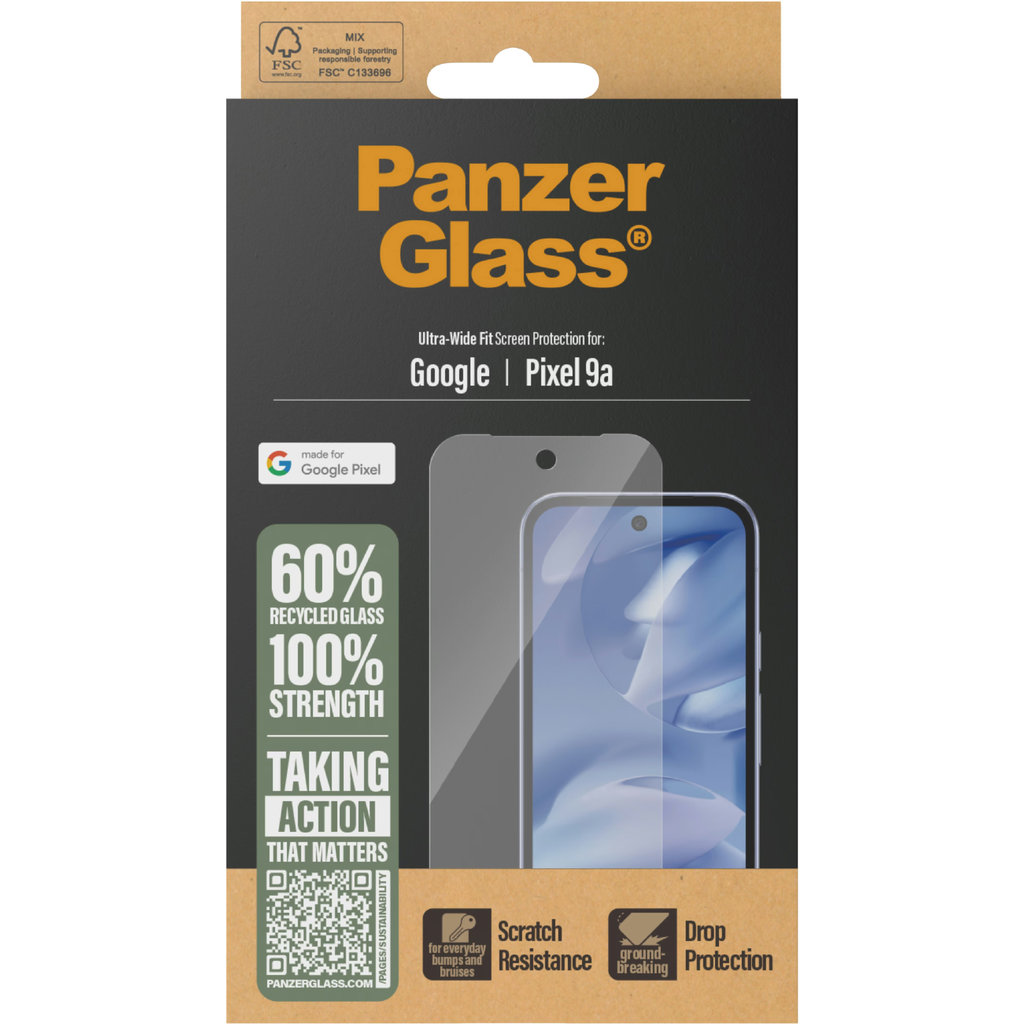 PanzerGlass Google Pixel 9a Ultra-Wide Fit Black