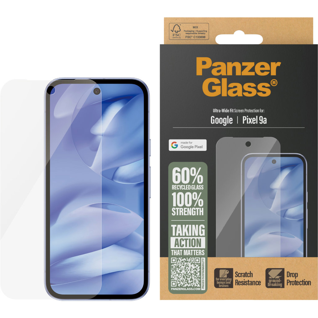 PanzerGlass Google Pixel 9a Ultra-Wide Fit Black - Afbeelding 2