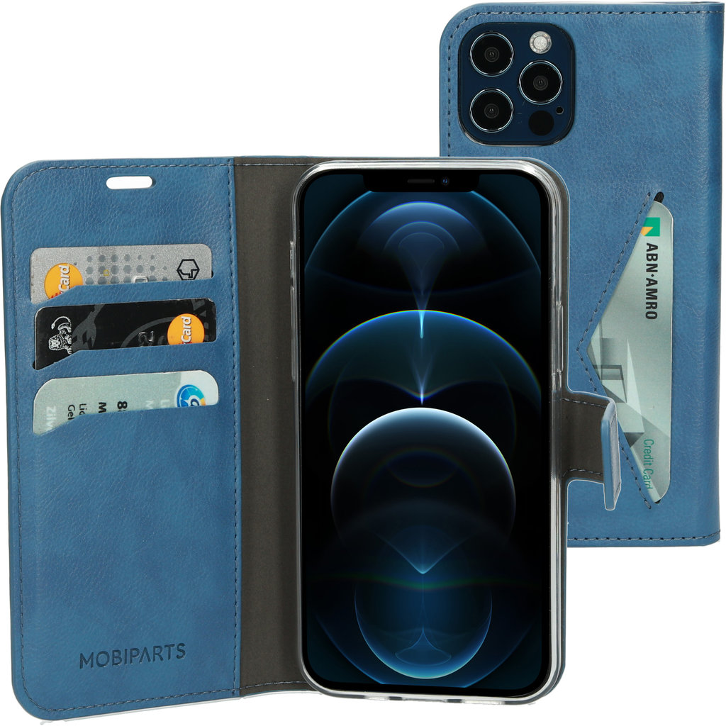 Mobiparts Classic Wallet Case Apple iPhone 12/12 Pro Steel Blue - Afbeelding 2